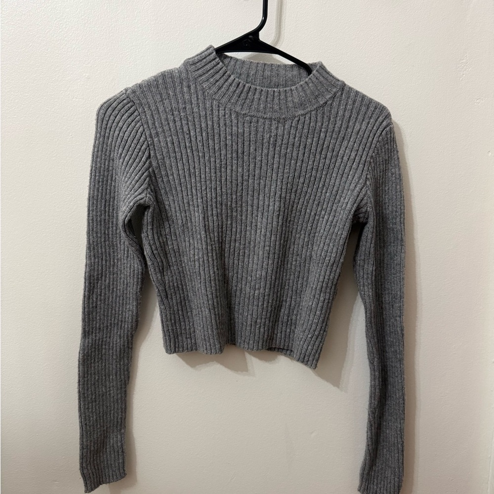 Brandy Melville Heather Gray Knit Top